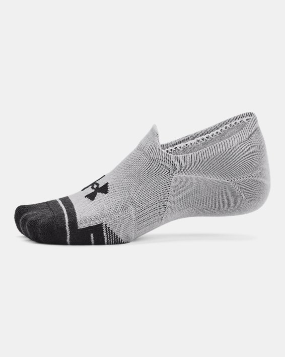 Unisex UA Performance Tech 3-Pack Ultra Low Tab Socks in Gray image number 3